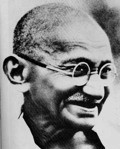 Gandhi leads by example